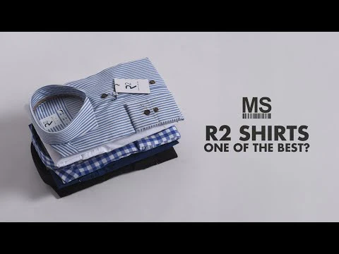 R2 Cut Away Collar Long Sleeved Shirt Cobalt - Image 4