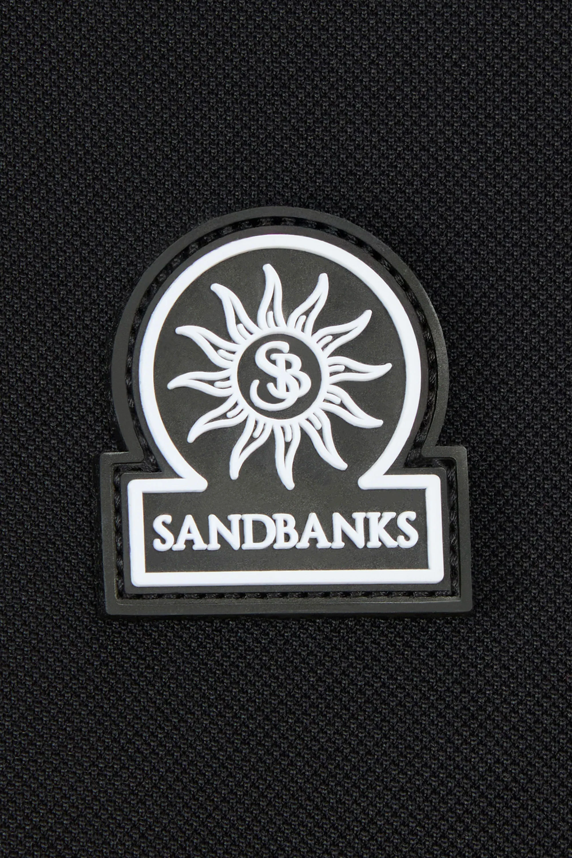 SANBANKS GRADIENT RIB POLO BLACK - Image 3