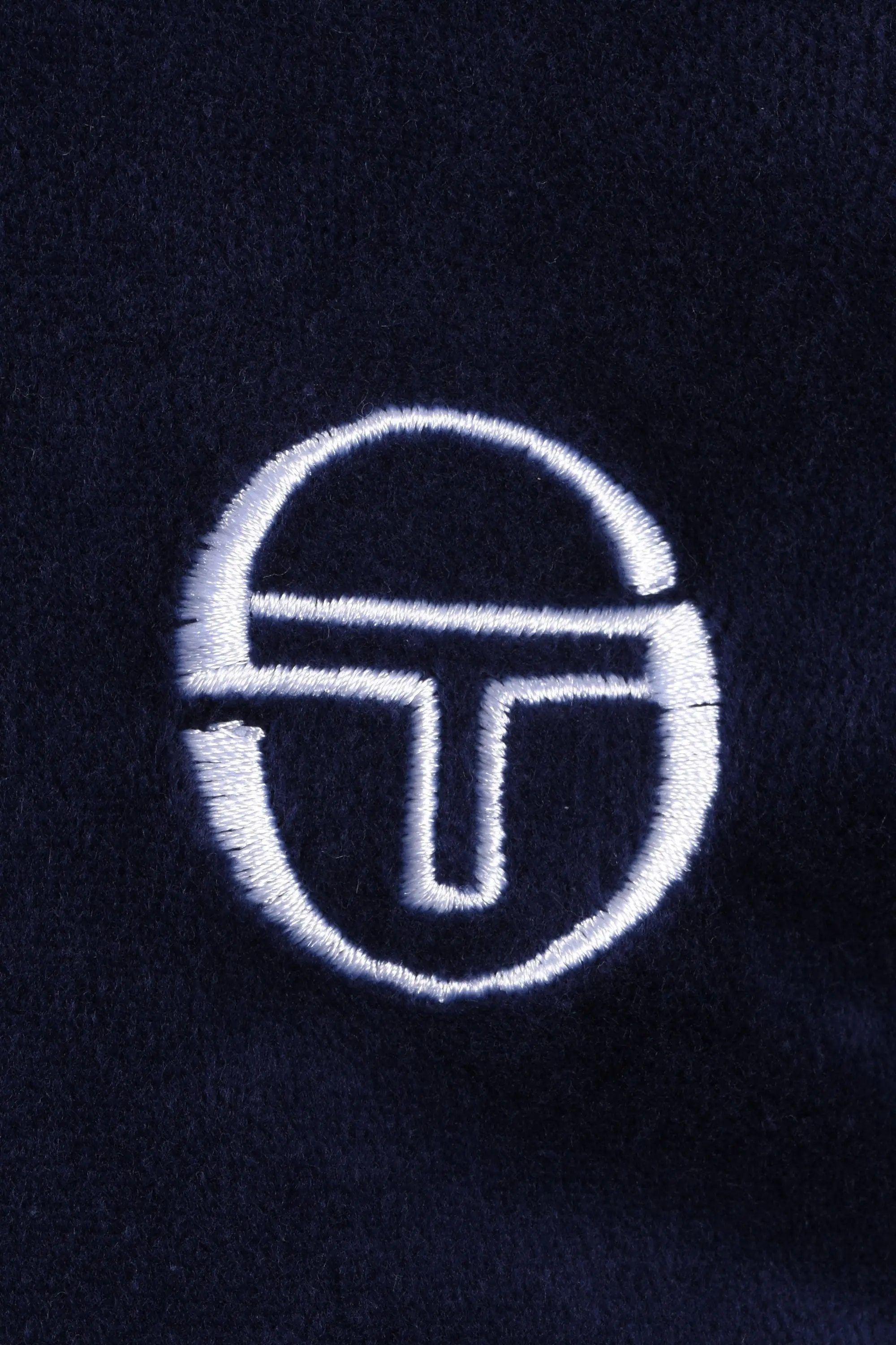 SERGIO TACCHINI CARDONA VELOUR ZIP POLO MARITIME BLUE/WHITE - Image 3