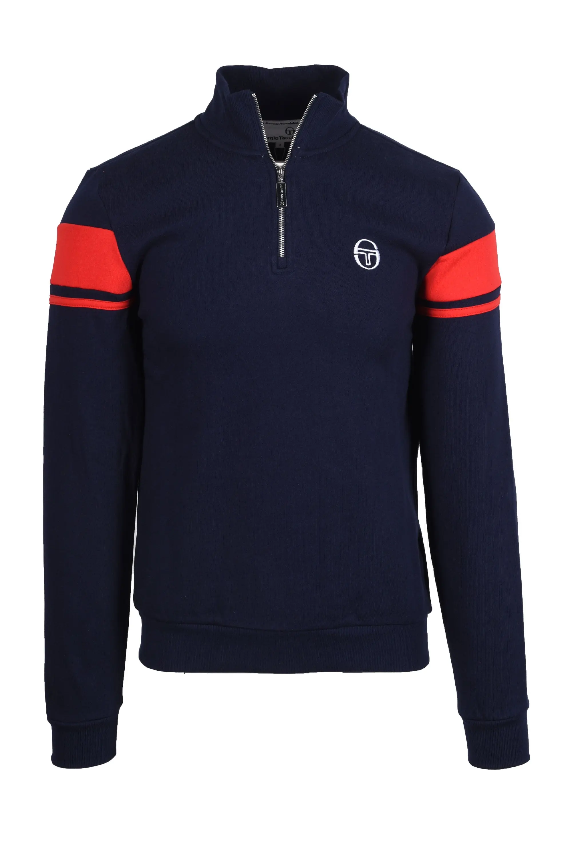 Sergio Tacchini Damarindo Half Zip Sweatshirt Maritime Blue/Adrenaline Rush